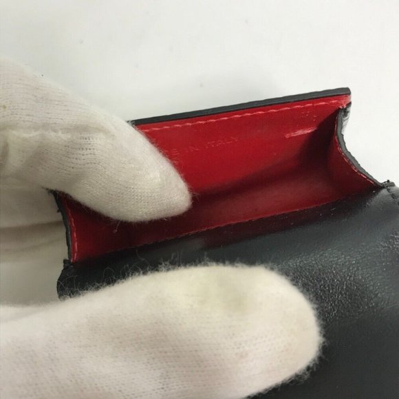 Christian Louboutin studs airpods apple pouch Earphone case Leather Black/Red - Picture 3 of 11